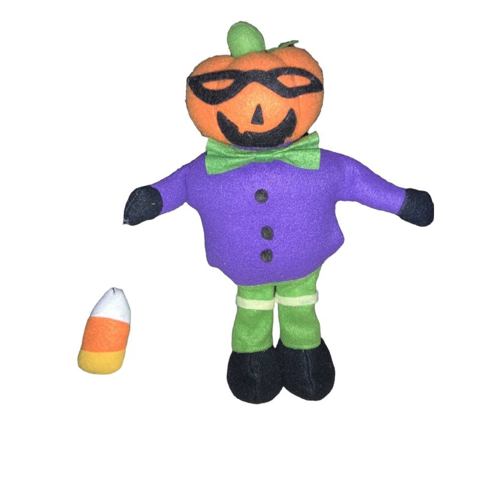 Halloween plush standing Pumpkin Man  figure Decor
